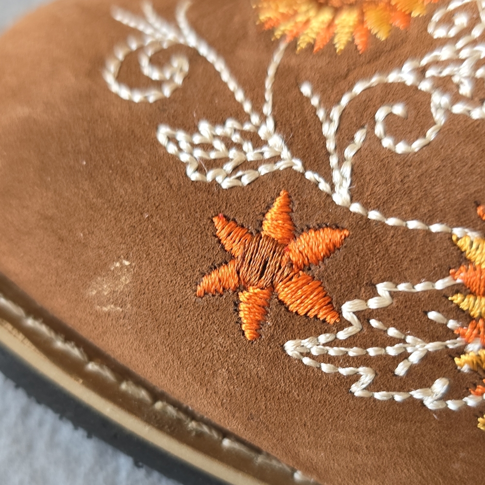 Sunflower Embroidered Kids Boots - Picture 6 of 7